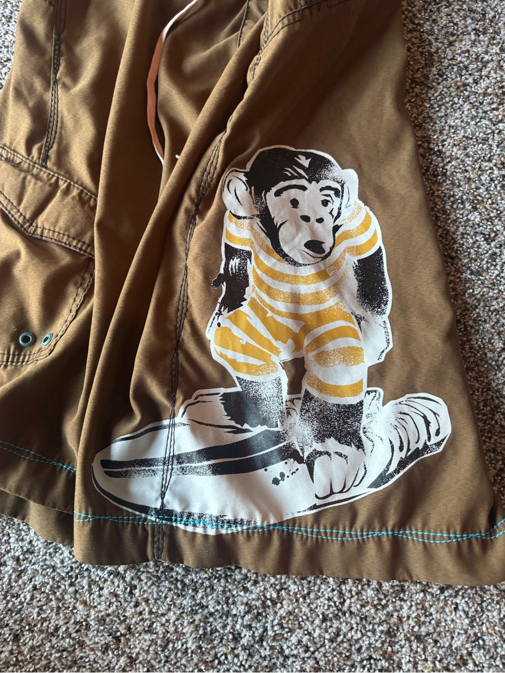 Billabong Monkey See Monkey Do Board Shorts Y2K Surf Size 32 - Picture 3 of 7